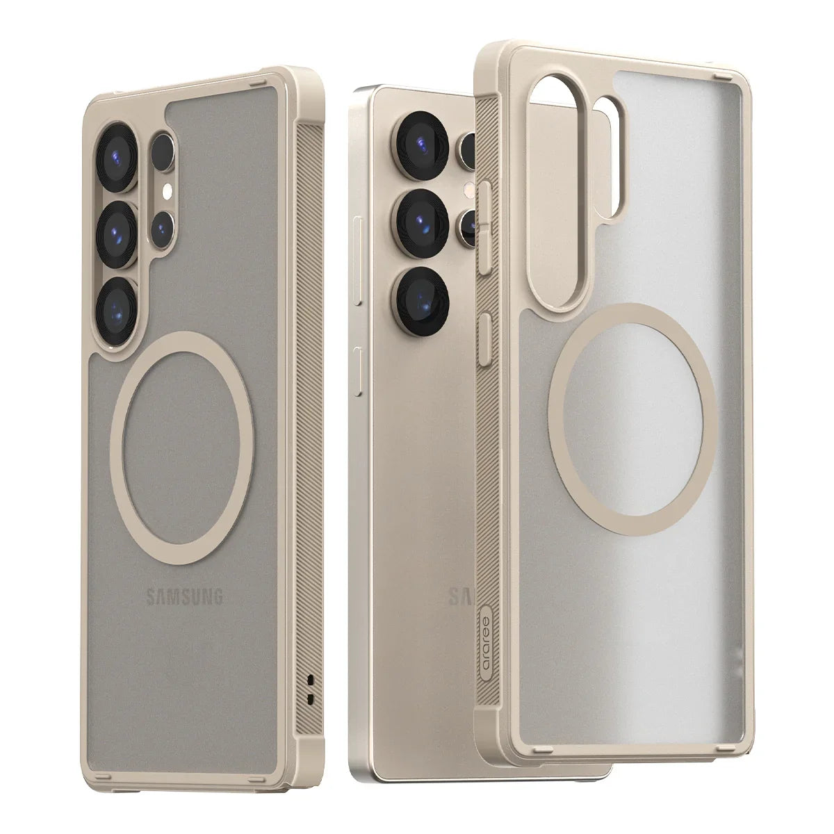 Araree Samsung S25 Ultra Duple Armor Magsafe Case - Stone Grey - Tashqila Araree Samsung S25 Ultra Duple Armor Magsafe Case - Stone Grey - Tashqila